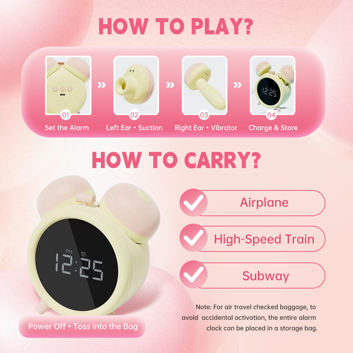 ADULT WELLNESS TOY Disguised as an Alarm Clock